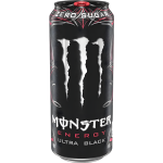 Uma Monster Energy Ultra Black zero açucar